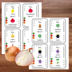 Jeu j'ai...qui a? : thème les fruits et légumes