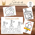 Bricolage château de sable et activités de communication