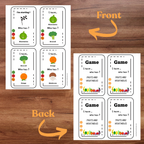 Jeu j'ai...qui a? : thème les fruits et légumes