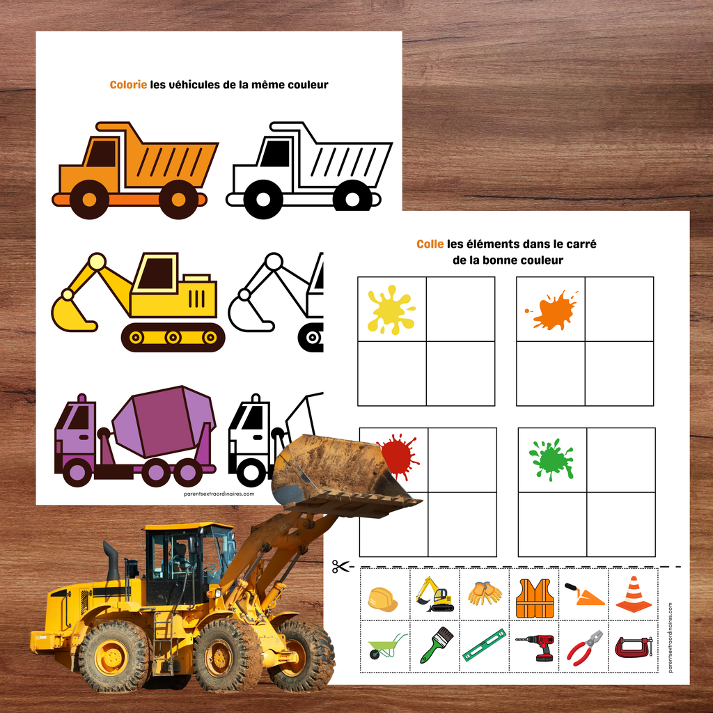 Cahier d'activités thème construction