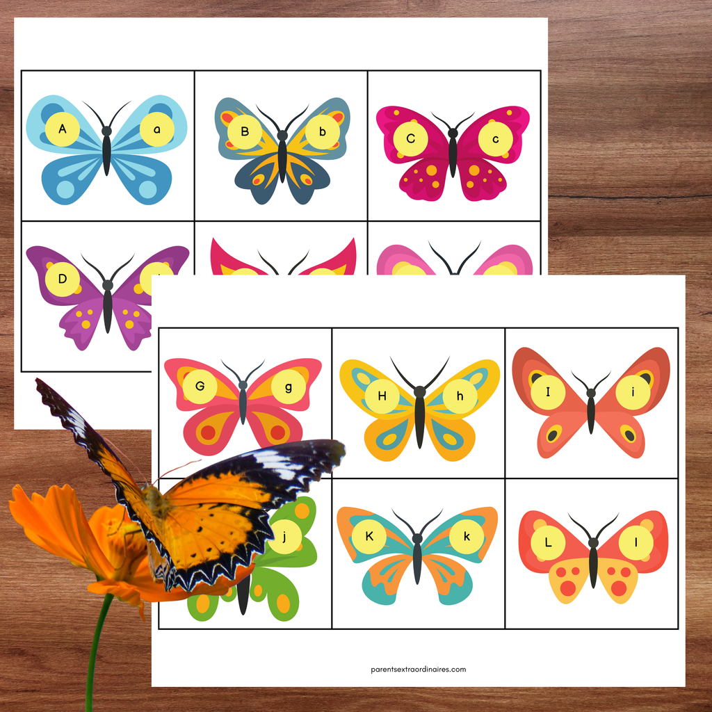 Activités papillons : nombres et lettres