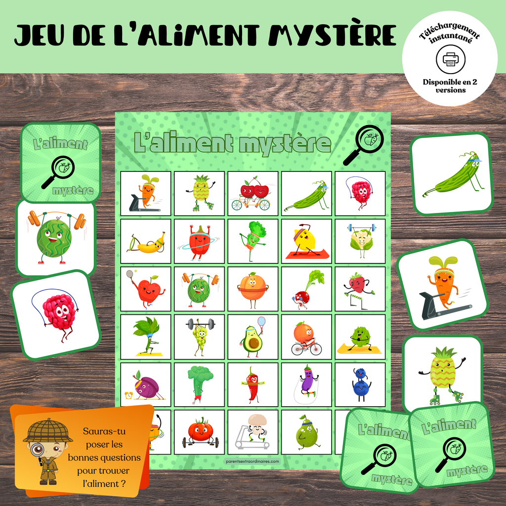 Jeu de l'aliment mystère