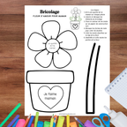 Bricolage fleur d'amour pour maman