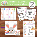 Ensemble d'activités thème lapin de Pâques