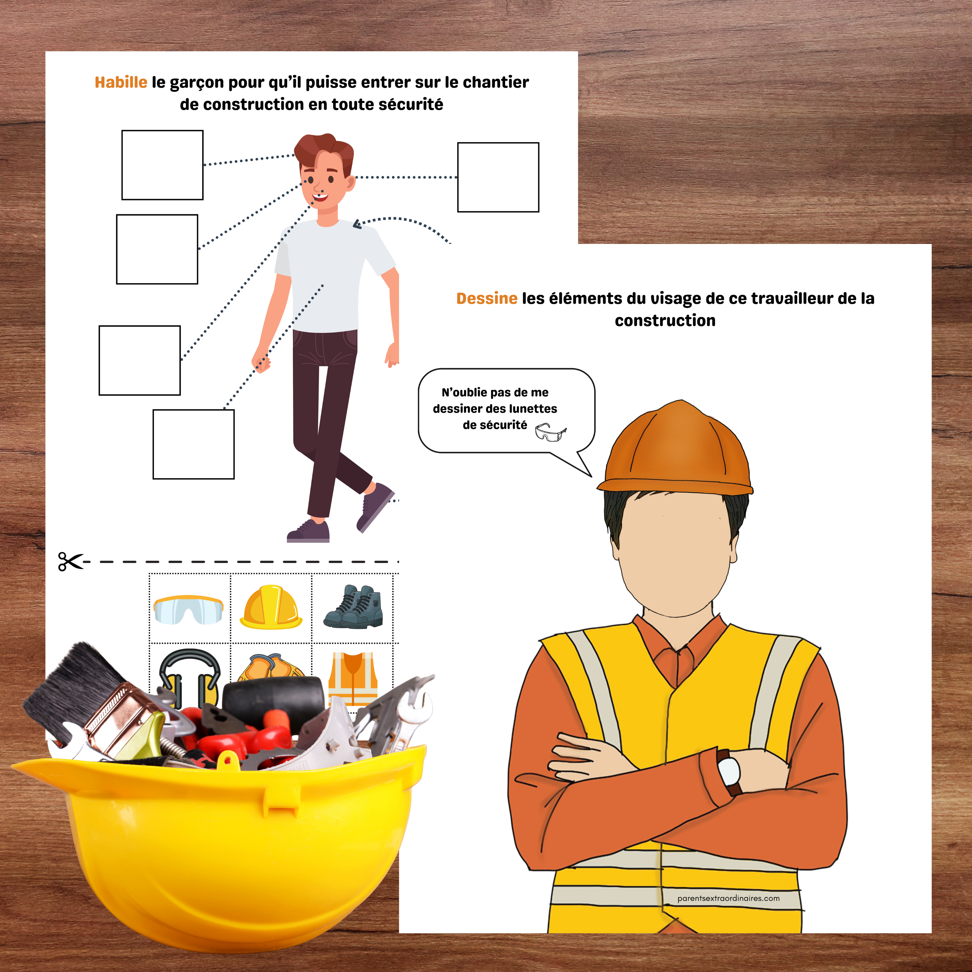 Cahier d'activités thème construction