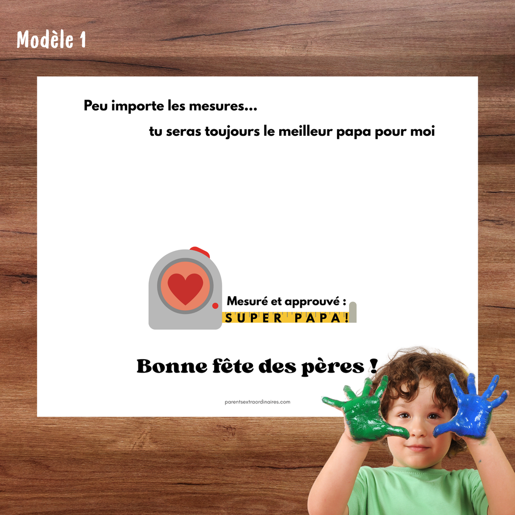 Affiches outils : empreintes pour fête des pères