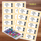 Coupons temps d'écran : version 1