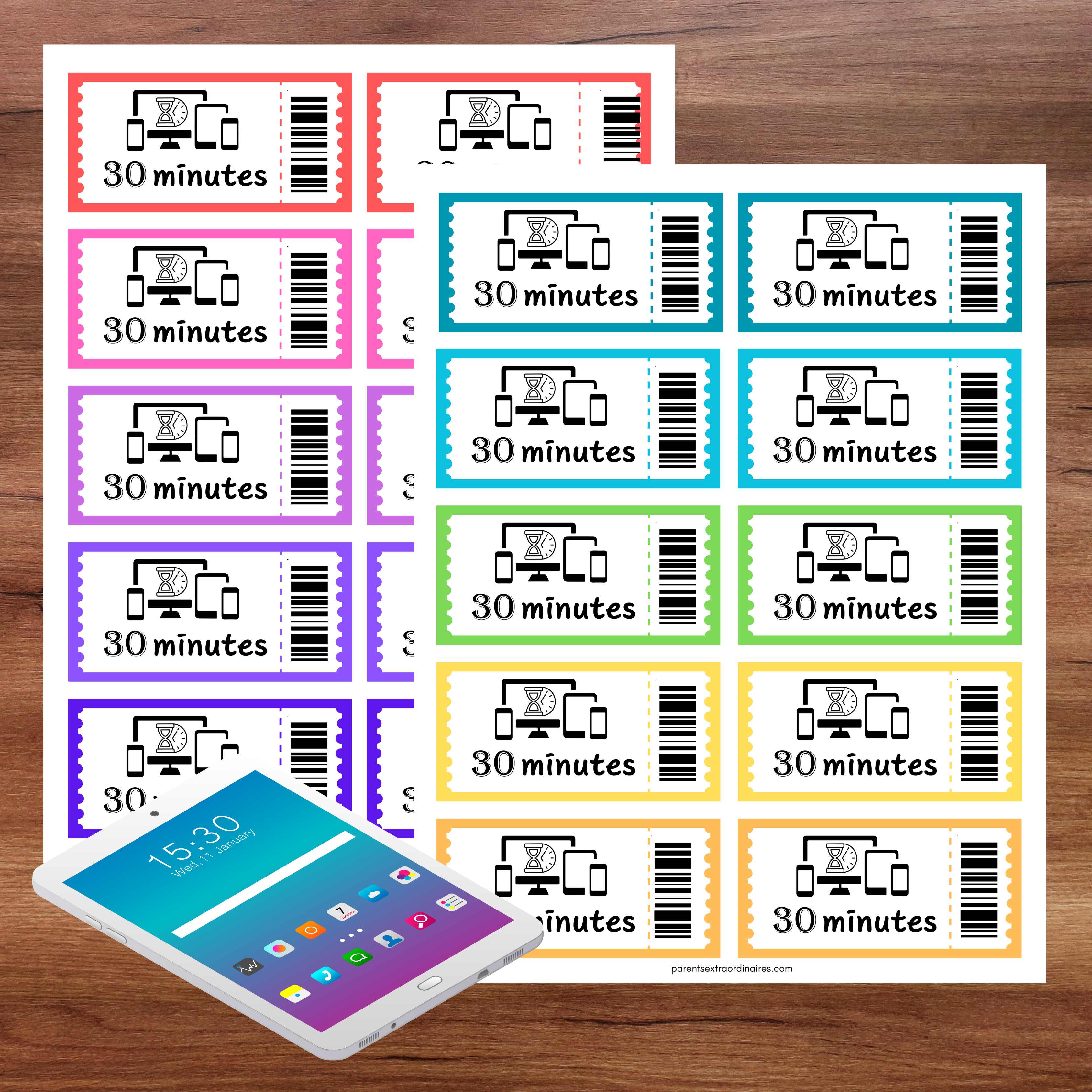 Coupons temps d'écran : version 2