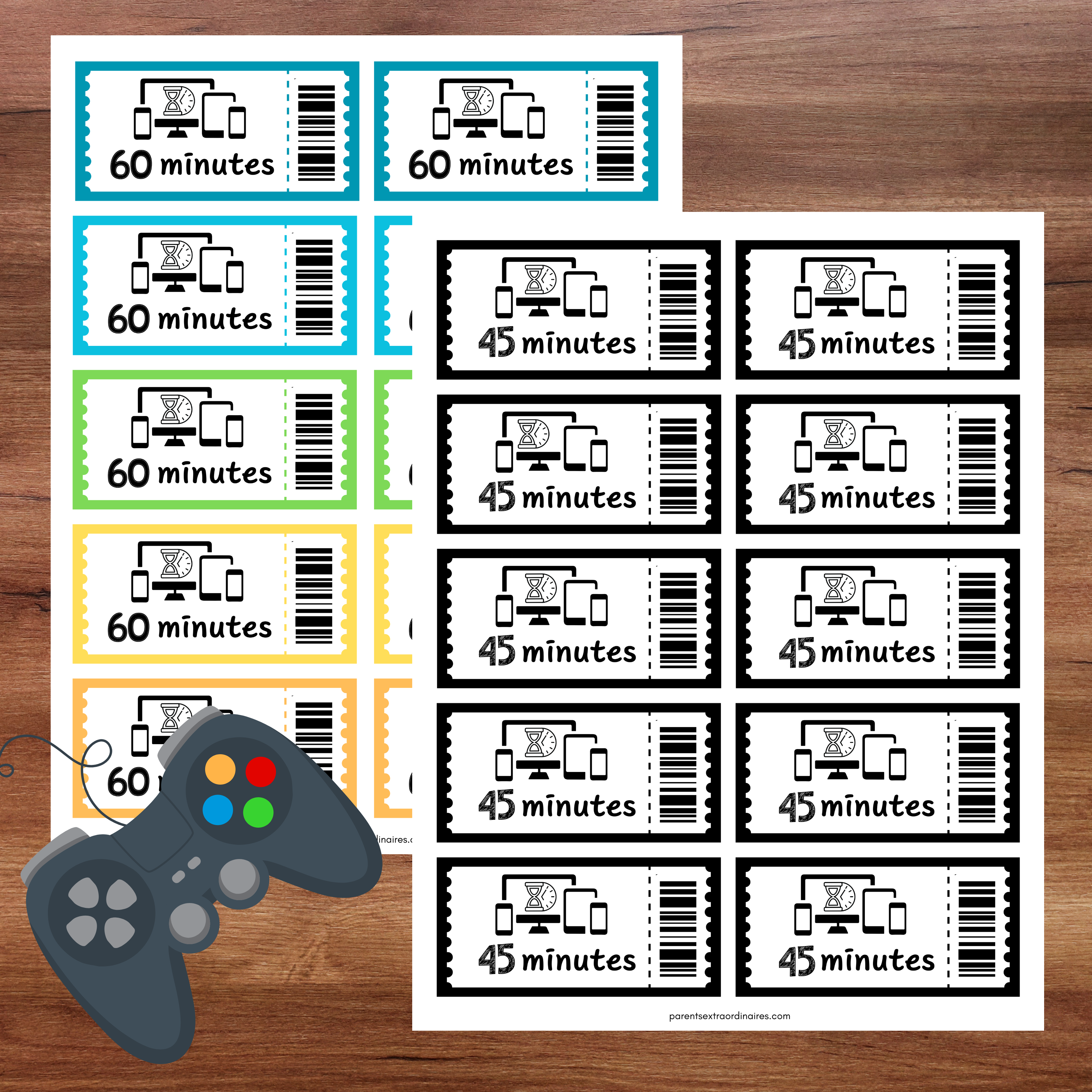 Coupons temps d'écran : version 2