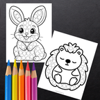 Ensemble de coloriages à points