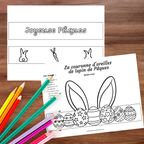 Bricolages couronne de lapin de Pâques