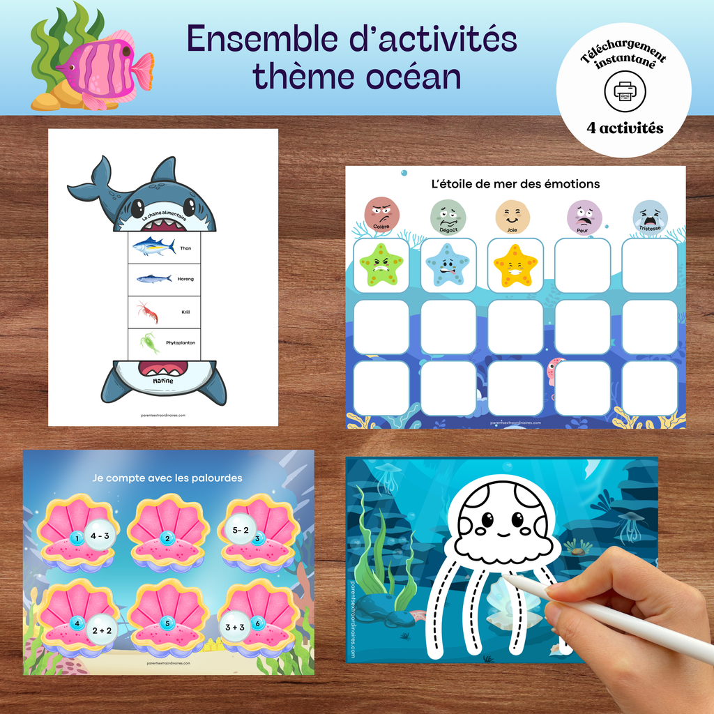 Ensemble d'activités : thème océan