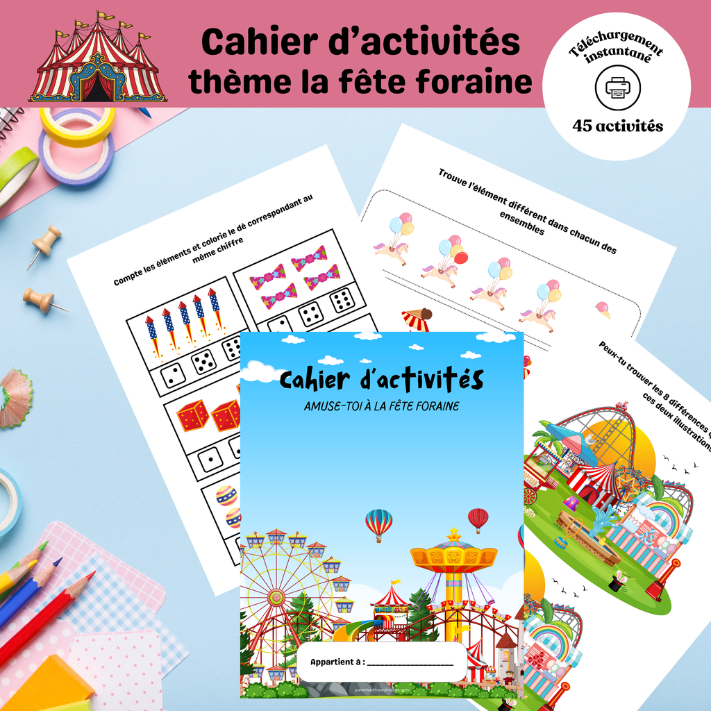 Cahier d'activités thème fête foraine