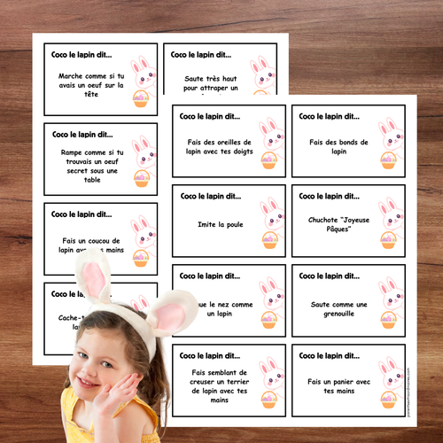 Activité coco le lapin dit...