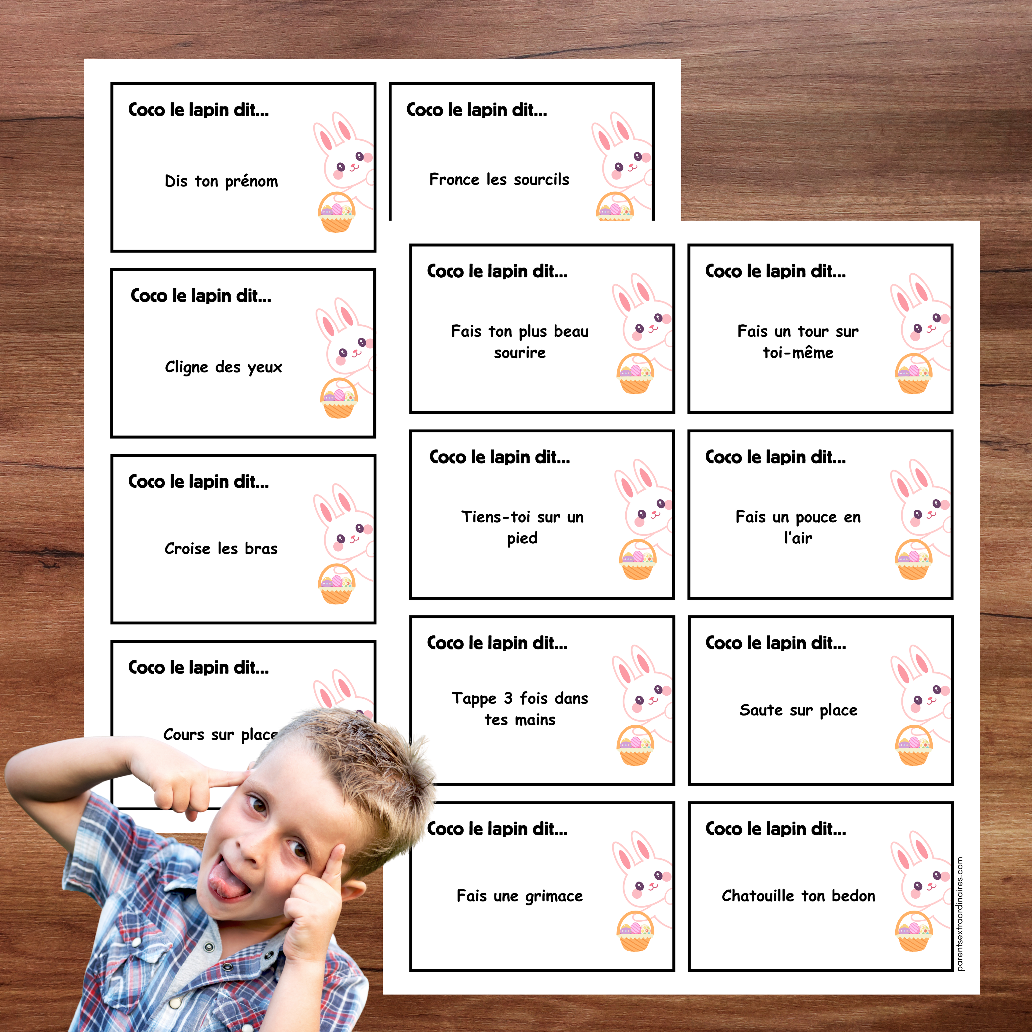 Activité coco le lapin dit...
