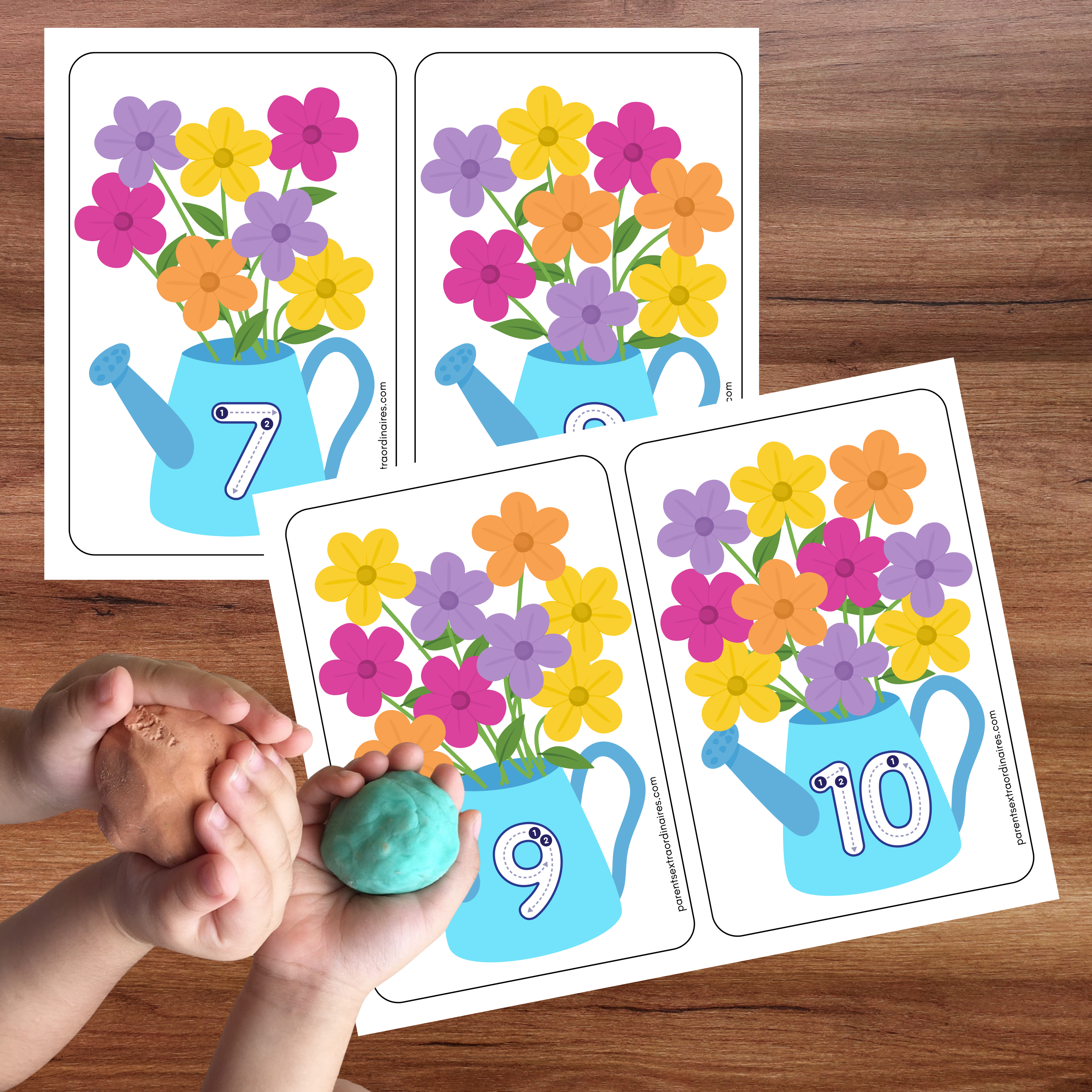 Compte avec les fleurs