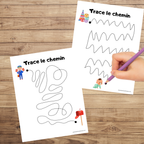 Activités de traçage : exercices pré-écriture