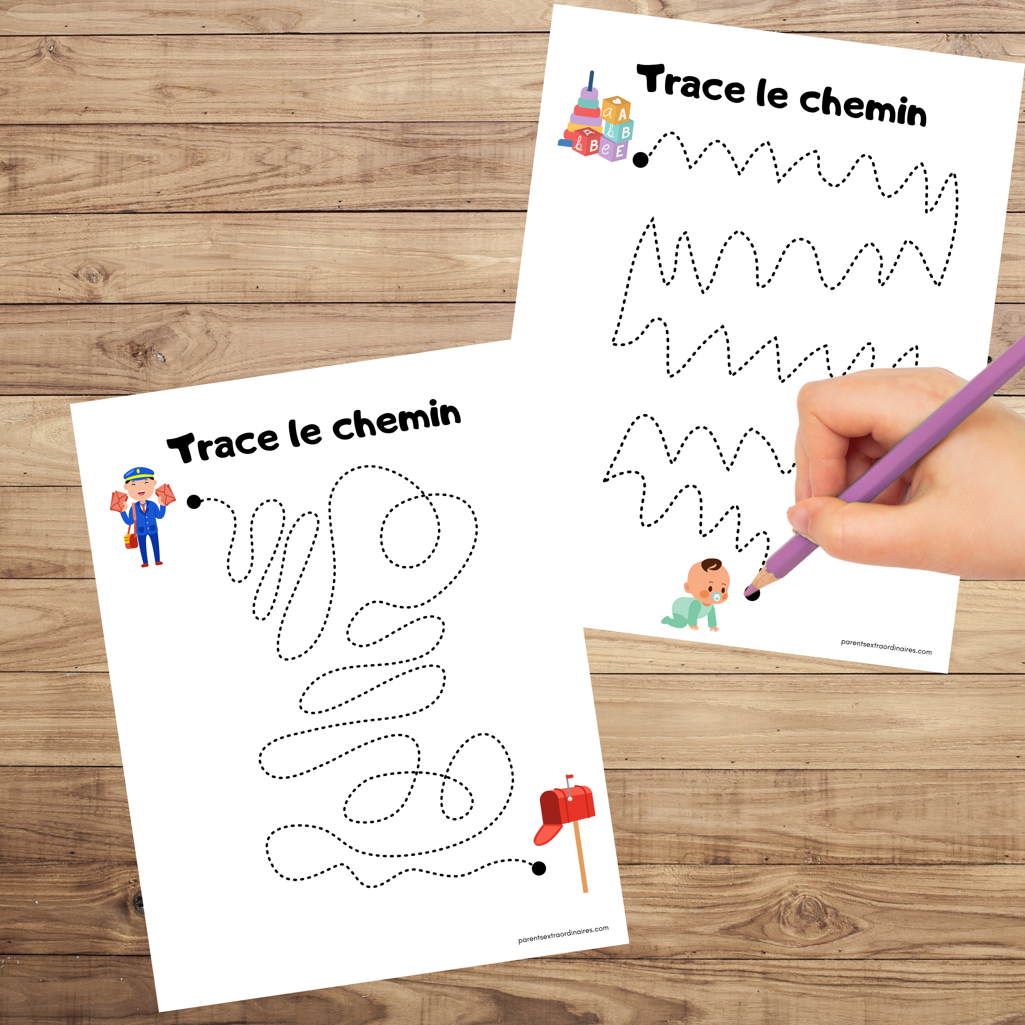 Activités de traçage : exercices pré-écriture
