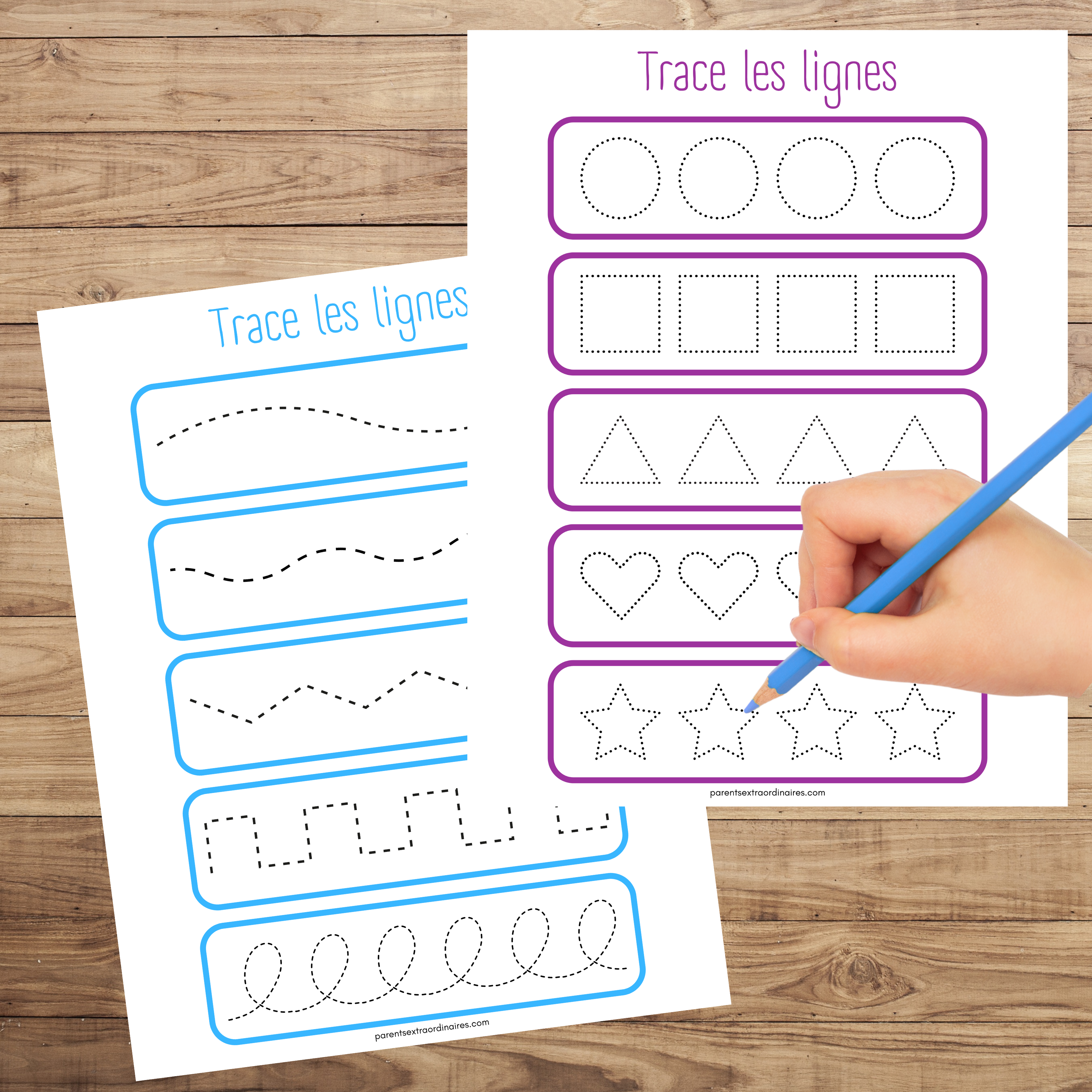 Activités de traçage : exercices pré-écriture
