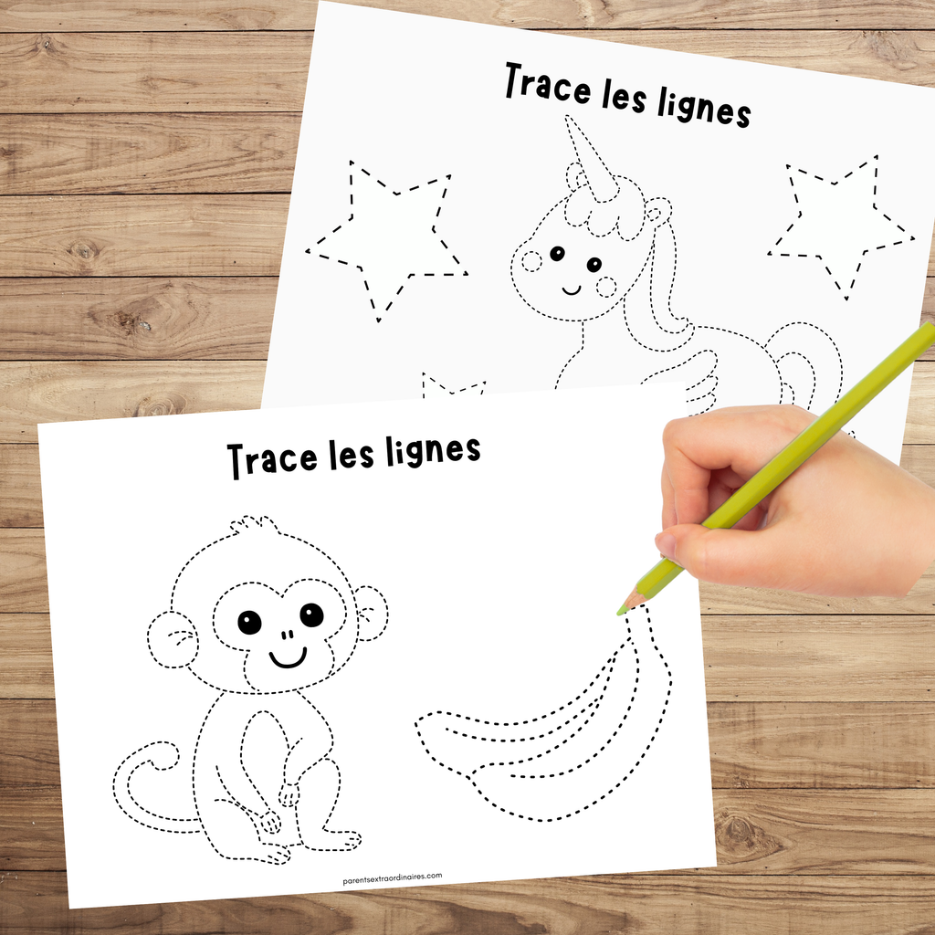 Activités de traçage : exercices pré-écriture