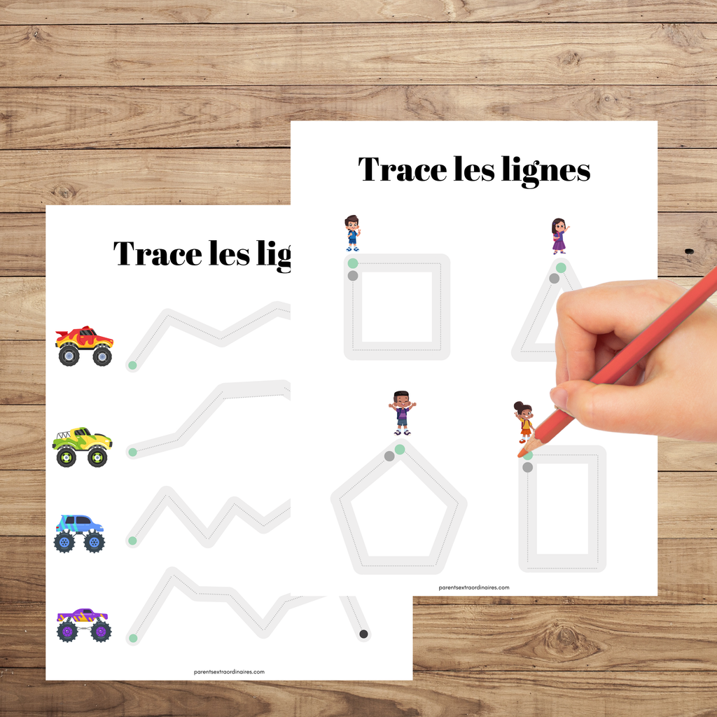 Activités de traçage : exercices pré-écriture