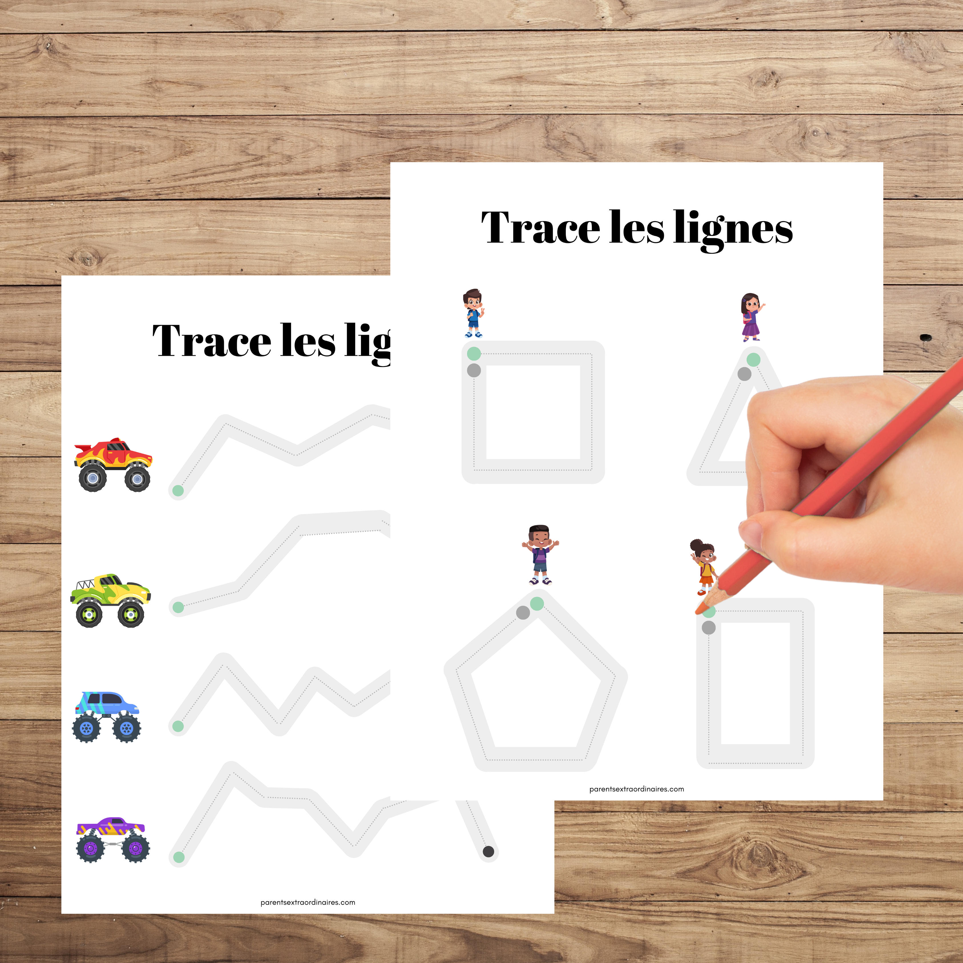 Activités de traçage : exercices pré-écriture