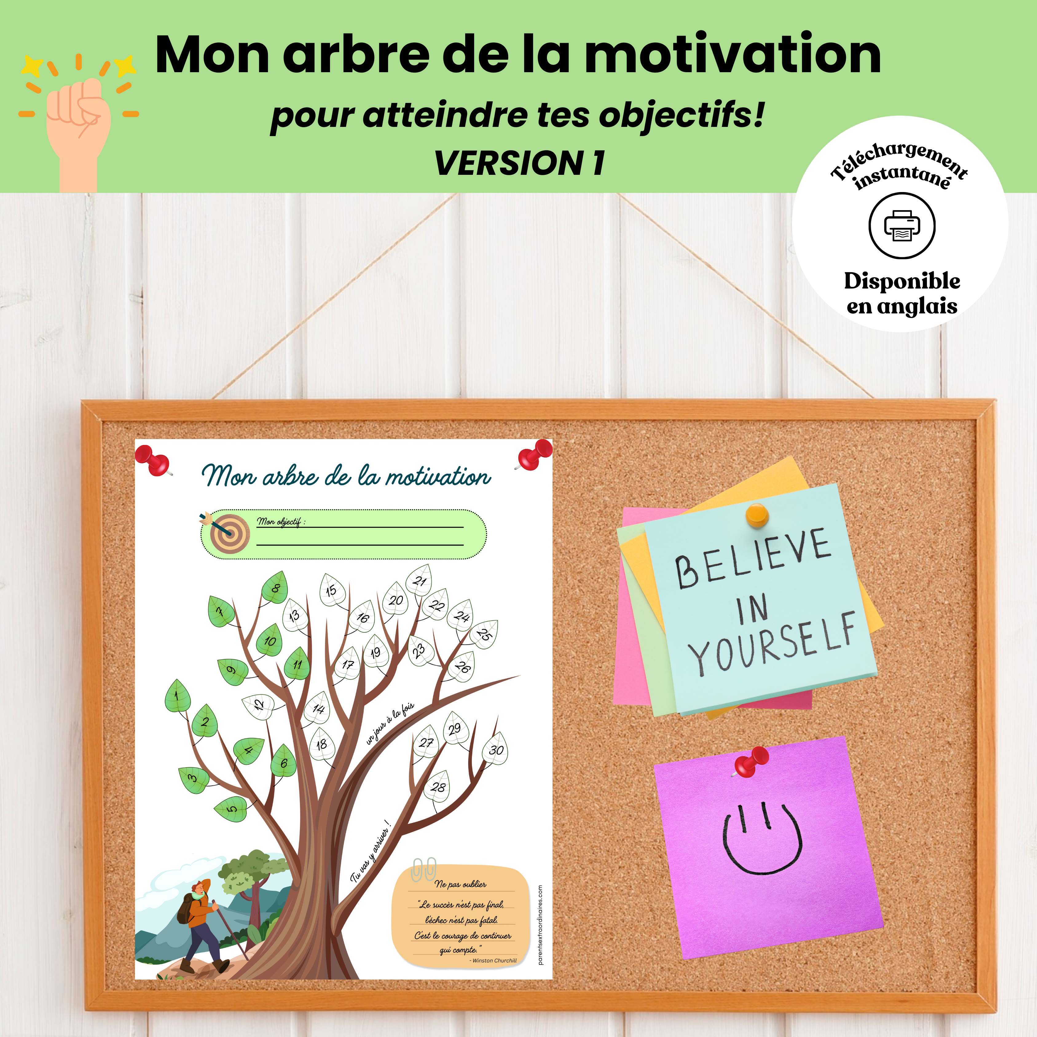Mon arbre de la motivation : version 1