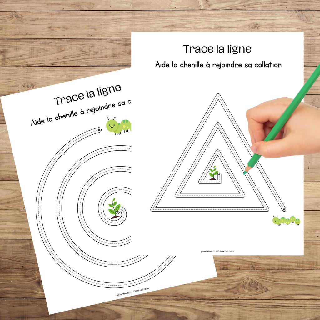 Activités de traçage : exercices pré-écriture