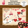 Carte pour chasse aux coeurs de Saint-Valentin