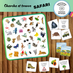 Cherche et trouve : thème safari