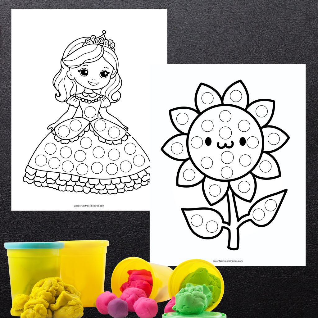 Ensemble de coloriages à points