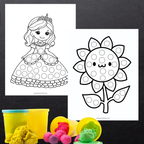 Ensemble de coloriages à points