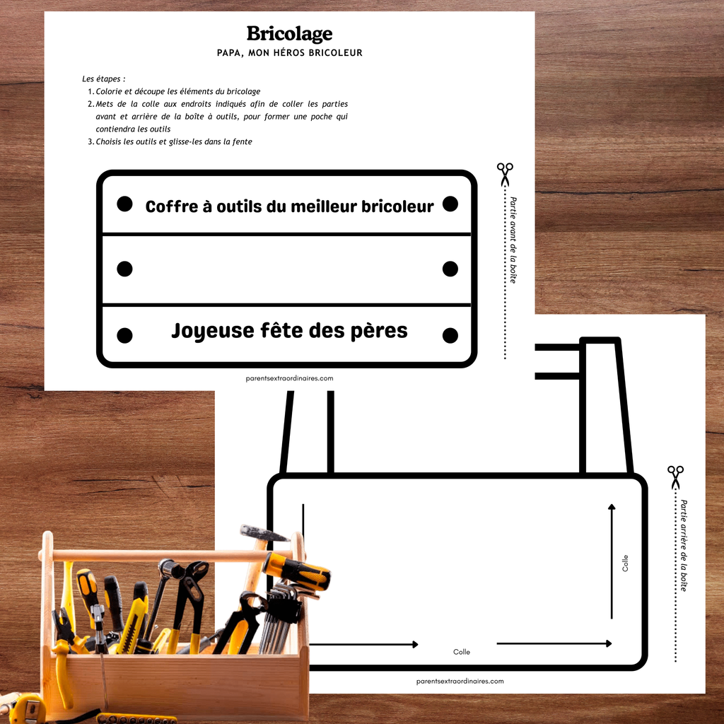 Ensemble d’activités fête des pères
