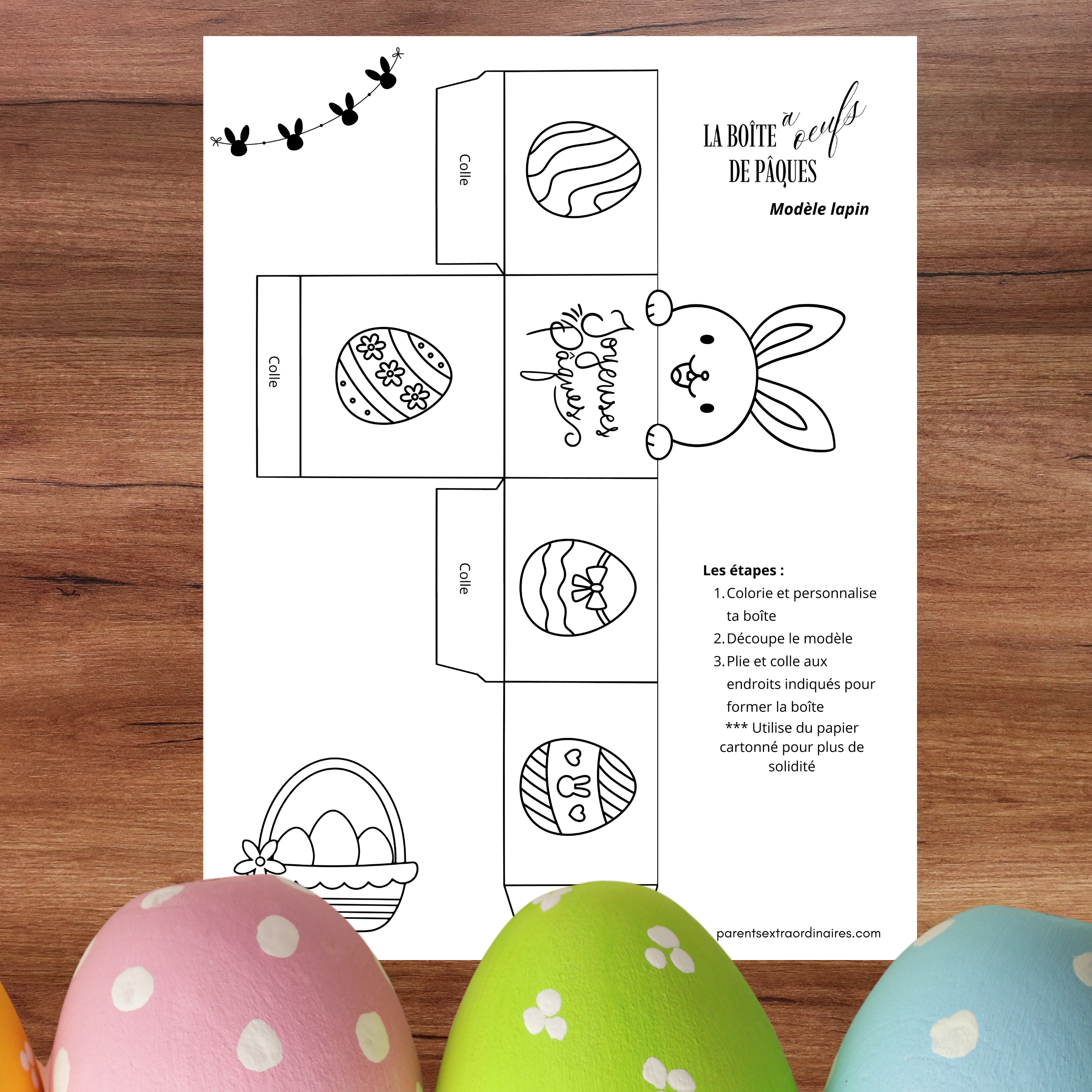 Bricolages boîte surprise de Pâques