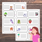 Petits mots pour boîte à lunch : thème animaux rigolos