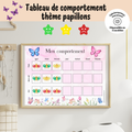 Tableau de comportement : thème papillons