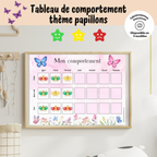 Tableau de comportement : thème papillons