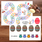 Jeu la course aux oeufs de Pâques