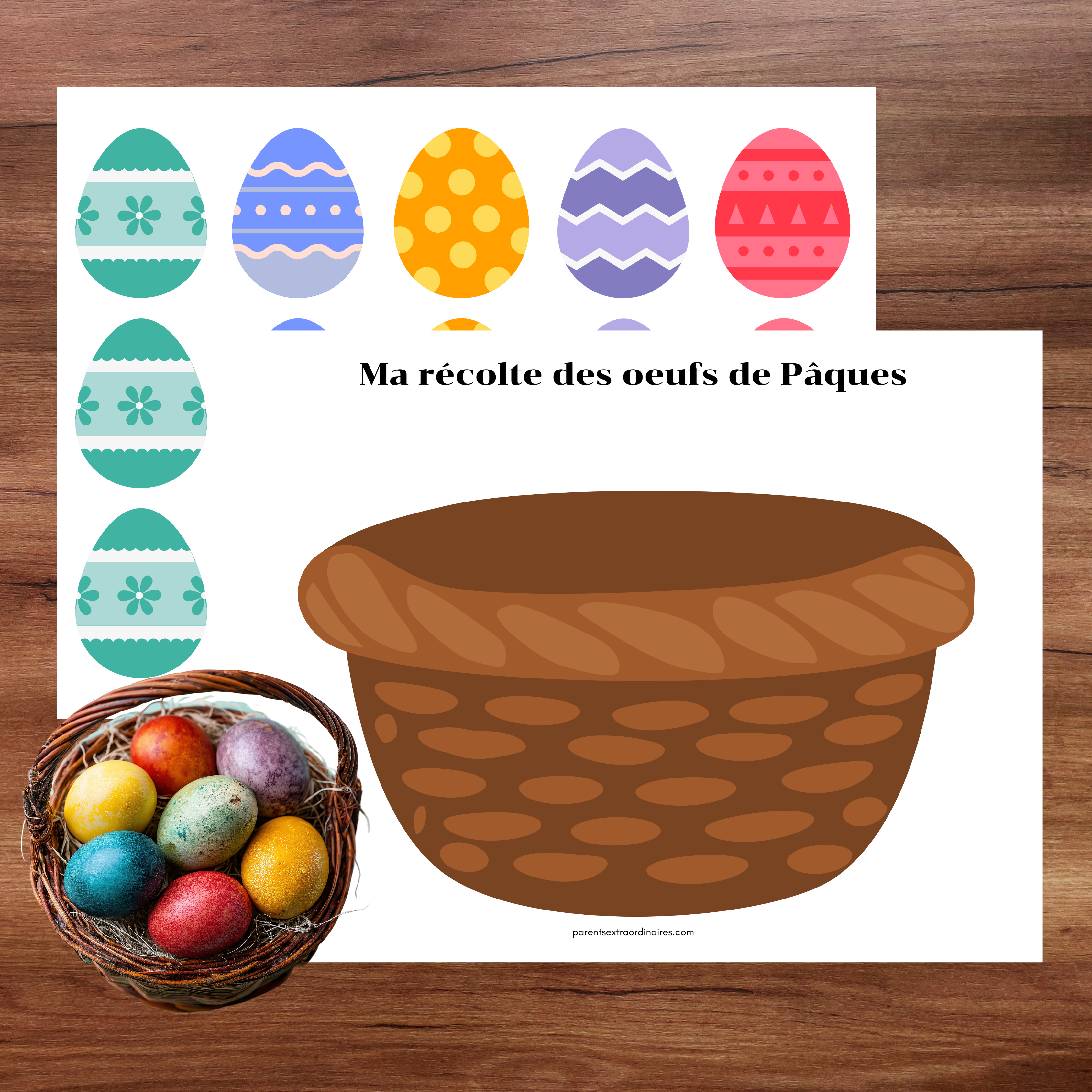 Jeu la course aux oeufs de Pâques