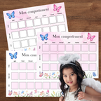 Tableau de comportement : thème papillons