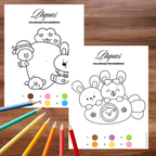Coloriages par numéros : Thème Pâques