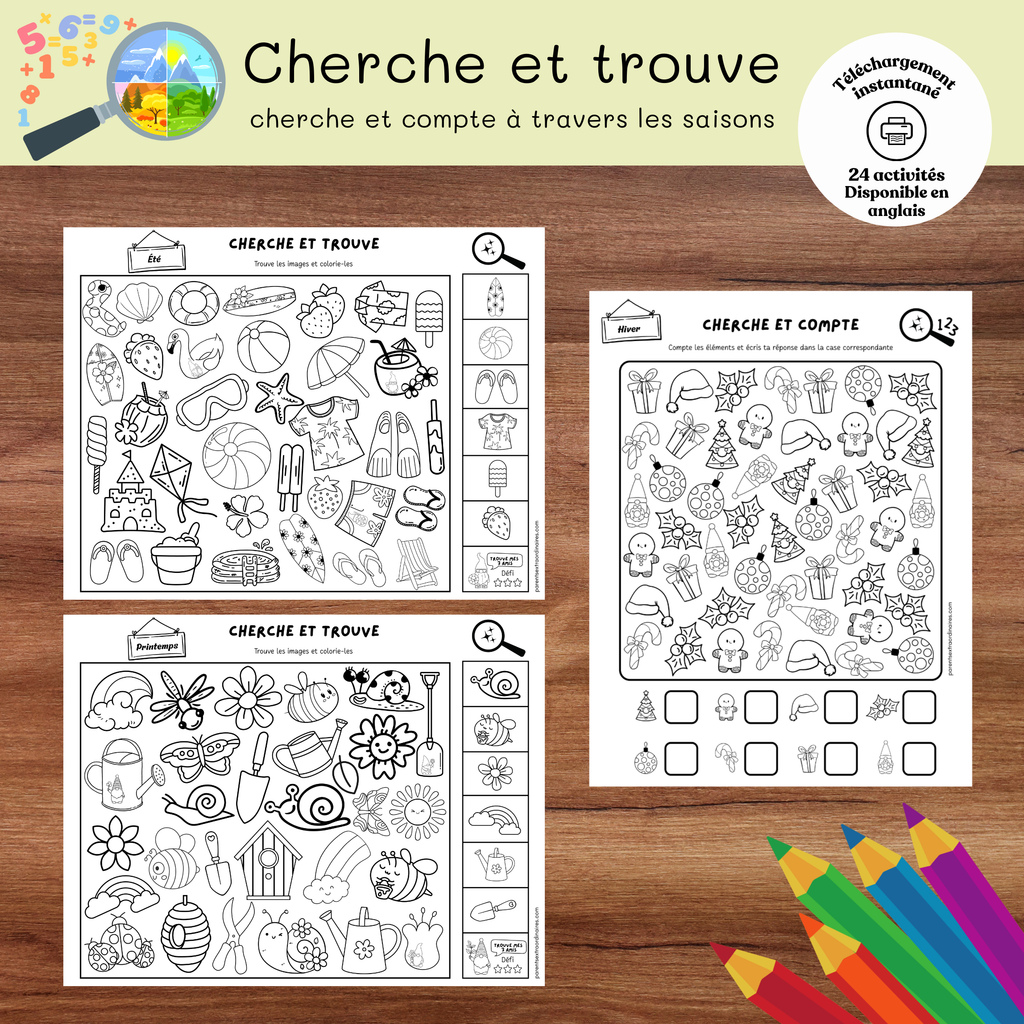 Cherche et trouve : les saisons