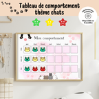Tableau de comportement : thème chats