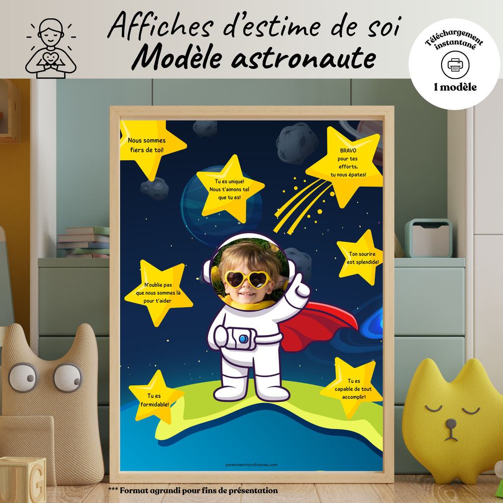 Affiche estime de soi - astronaute