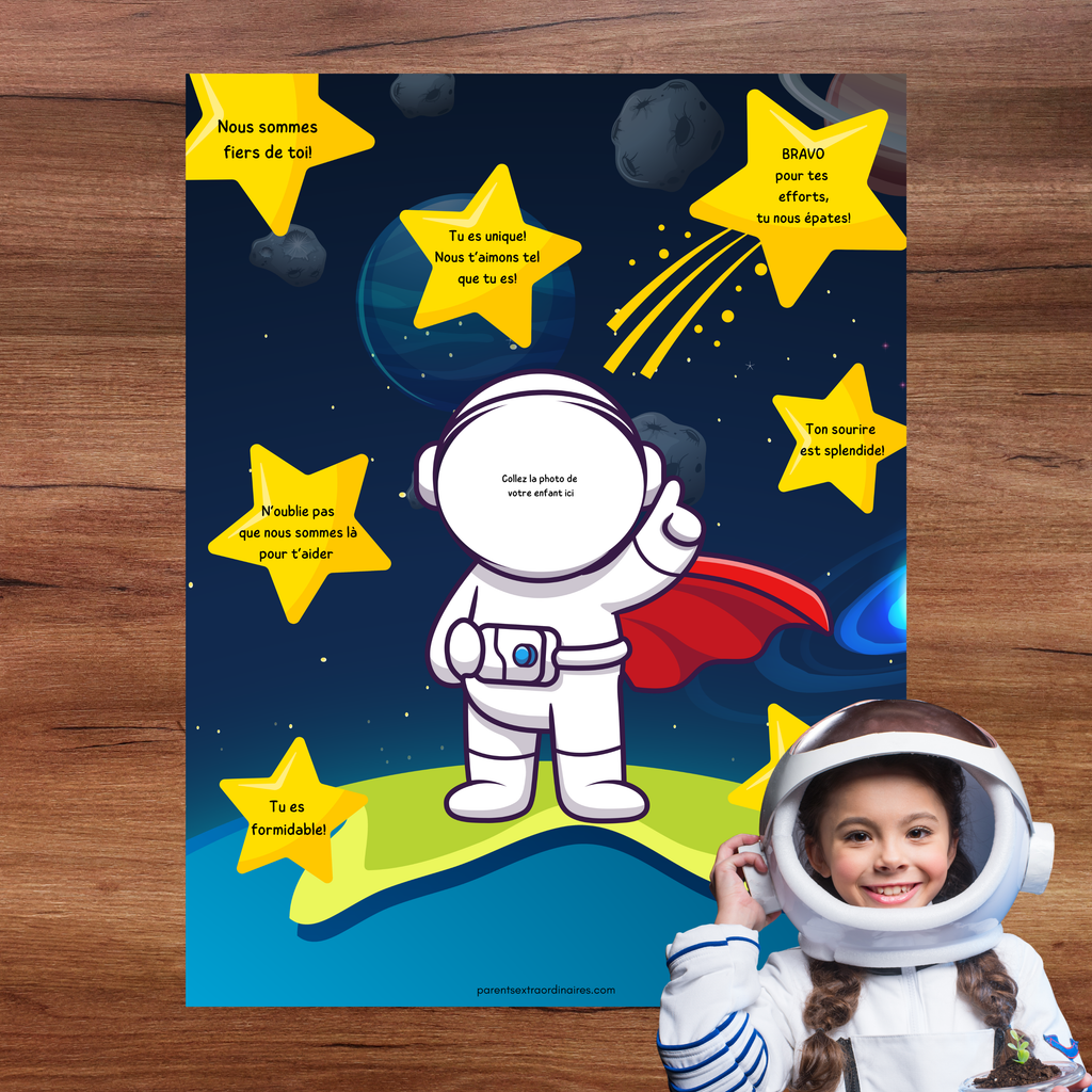 Affiche estime de soi - astronaute