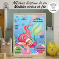 Affiches estime de soi - sirène et fée