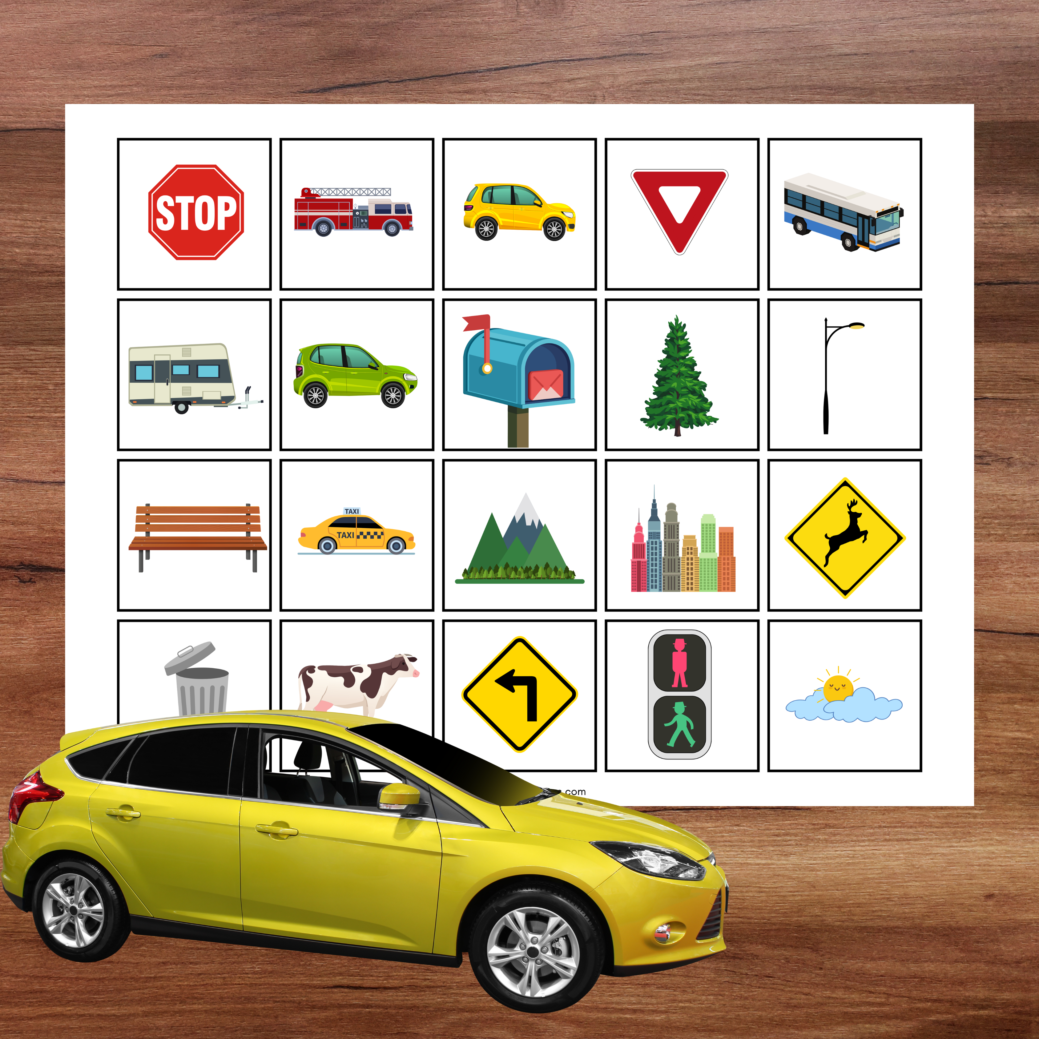 Bingo en voiture
