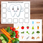 Activité d'associations aliments bons et mauvais pour les dents