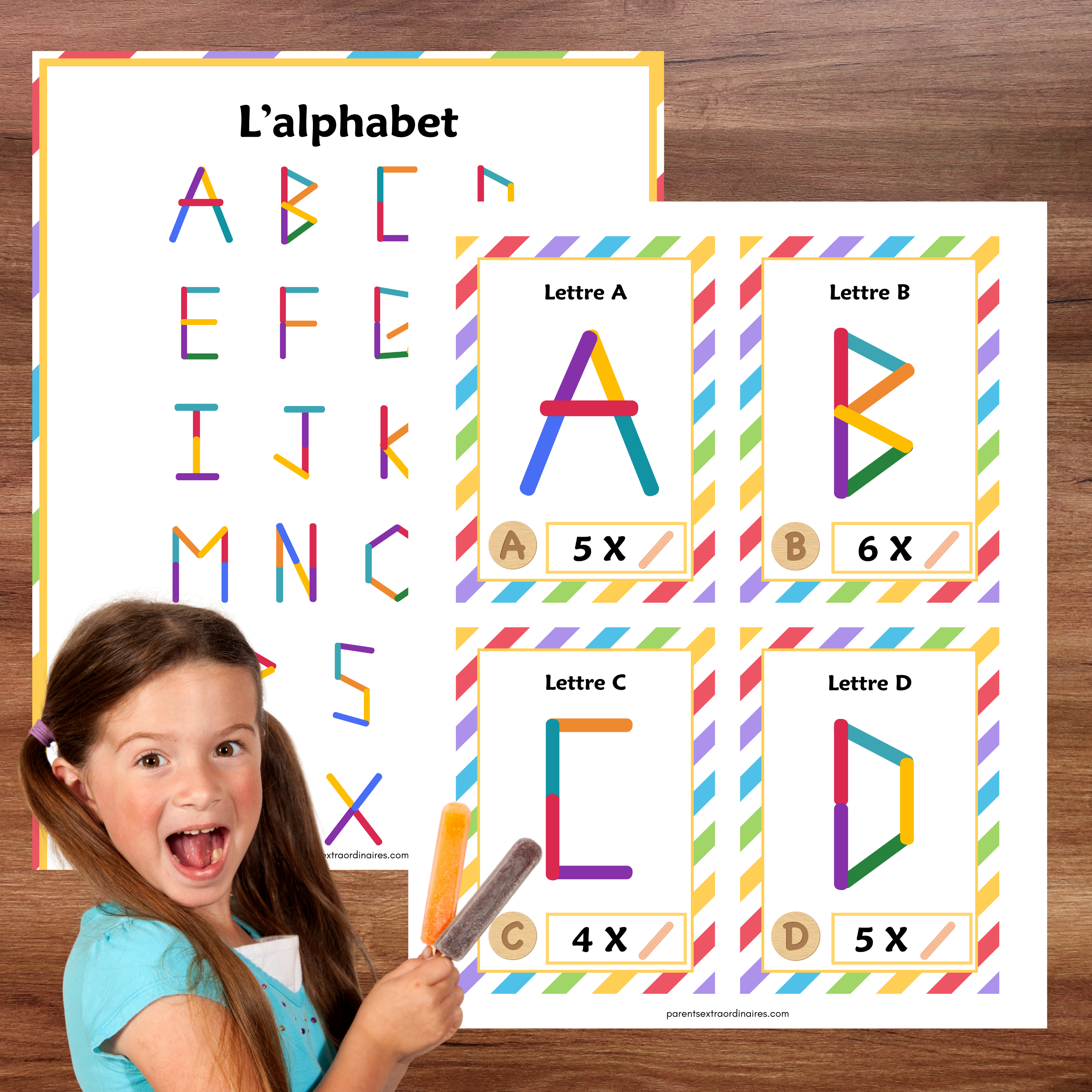 Activité bâtons de popsicle : cartes défis