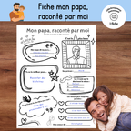 Affiche “Mon papa raconté par moi” pour fête des pères